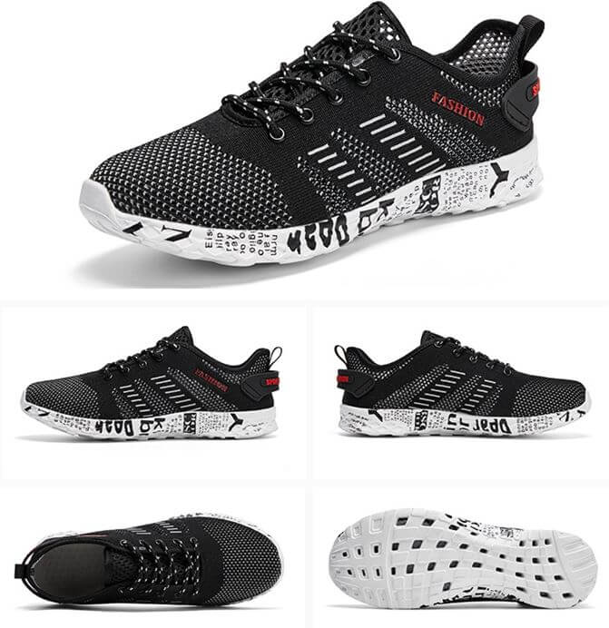 Scarpe da ginnastica Airflow Fashion Noir de chez Aquashoes